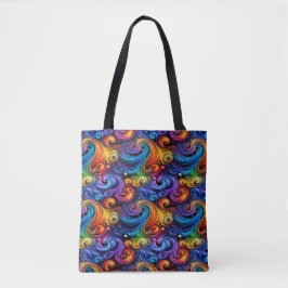 Vibrant Swirl Pattern Fleece Blanket Tasche