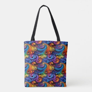 Vibrant Swirl Pattern Fleece Blanket Tasche