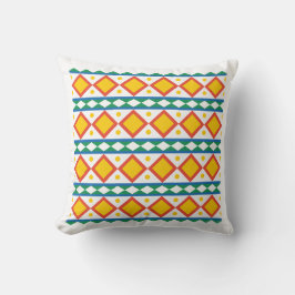 Vibrant Tibetan Art Square Pillow | Colorful Boho  Kissen