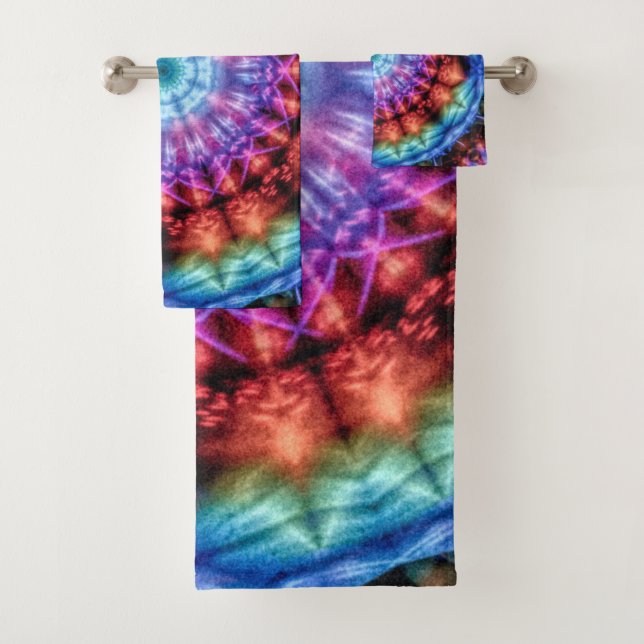 Vibrant Tie Dye Kaleidoscope Rainbow Mandala (En situation)