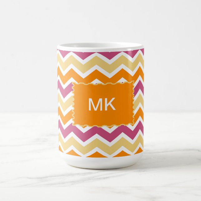 Vibrant Tribal ZigZag Kaffeetasse (Mittel)