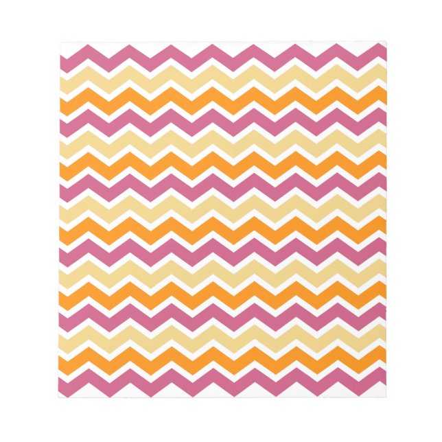Vibrant Tribal ZigZag Notizblock (Vorderseite)