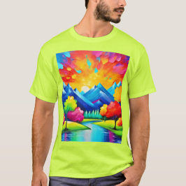 Vibrant Valley Vision Malerei T-Shirt