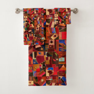 Vibrant Vintage Crazy Quilt
