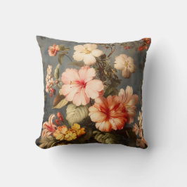 Vibrant Vintage Floral Arrangement Kissen