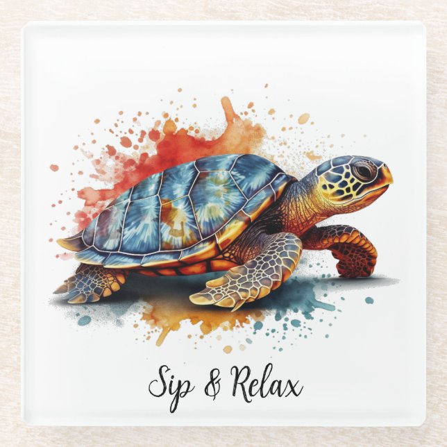 Vibrant Voyager, custom Glasuntersetzer (Vorderseite)