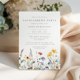 Vibrant Watercolor Floral Bachelorette Party Einladung