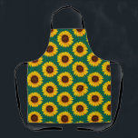 Vibrant Yellow Sunflower Bloom Schürze<br><div class="desc">Embrace the beauty of nature with this brilliant yellow sunflower illustration. Featuring bold, cheerful petals radiating from a deep, textured center, this floral artwork encapsulates the warmth of sunny summer days. This visual is specifically intended for nature enthusiasts, passionate gardeners, and anyone who loves to surround themselves with uplifting botanical...</div>