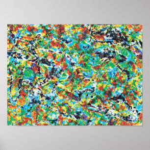 Vibrante Farben in abstrakter Kunstform Poster