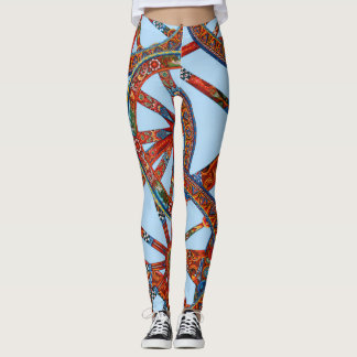 Vibrante roue de chariot sicilien Orné Legging d'a