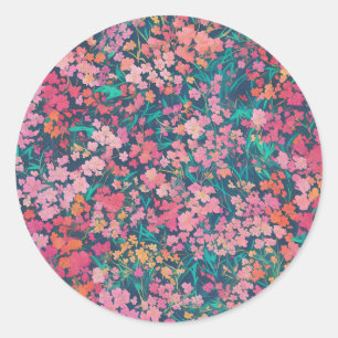 Vibrany Azalea Floral Runder Aufkleber