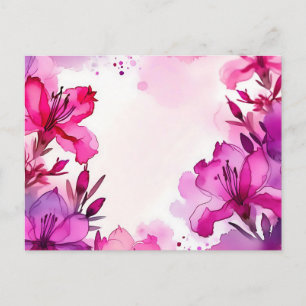 Vibrany Azalea Floral Wasserfarbe Postkarte