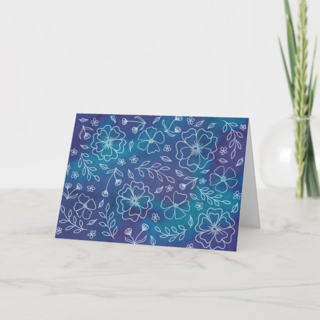 Vibrany floral Note Card Karte (Vorderseite)