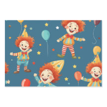 Vibrany Happy Birthday Clowns Pattern