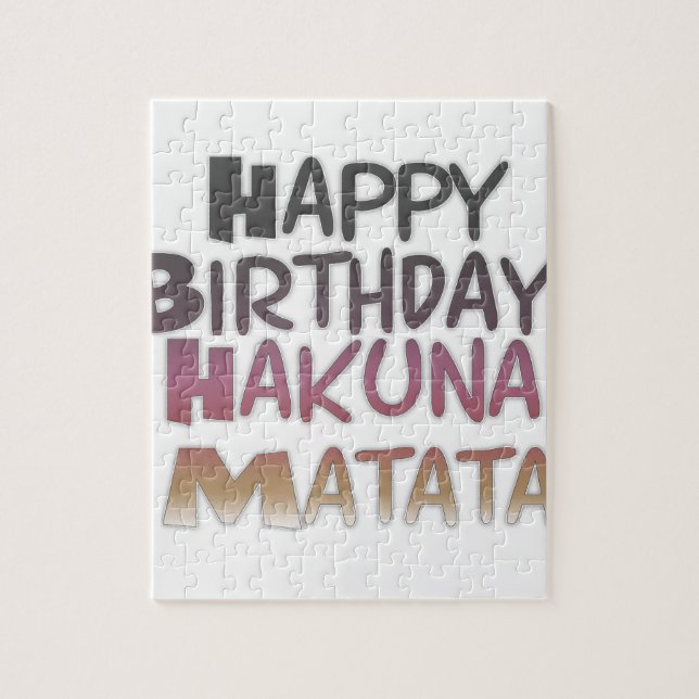 Vibrany Happy Birthday Hakuna Matata Design (Vertikal)