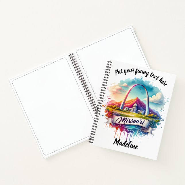 Vibrany Missouri Aquarellbild Notizbuch (Innenseite)