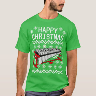 Vibraphon hässliche Weihnachten Vibraphonist Musik T-Shirt