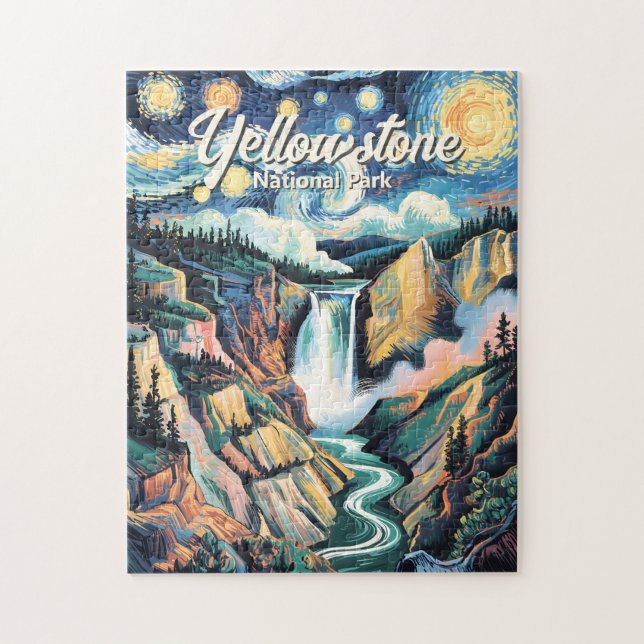Vibrater Unterer Wasserfall im Yellowstone-Nationa (Vertikal)