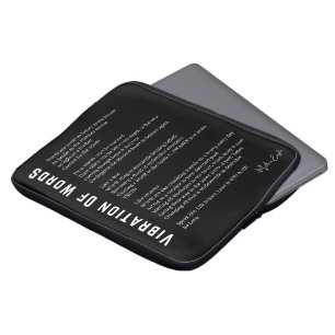 Vibration von Wörtern, die Gedicht-Wand-Kunst erwe Laptopschutzhülle