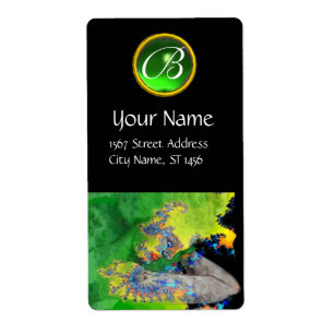 VIBRATIONEN DER SACHE GRÜNES EMERALD-MONOGRAM