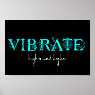Vibrationen in der Kunst des Lotus-Libellenmondes Poster