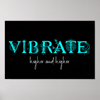 Vibrationen in der Kunst des Lotus-Libellenmondes Poster