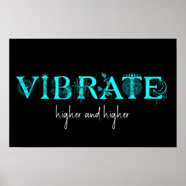 Vibrationen in der Kunst des Lotus-Libellenmondes Poster (Vorne)