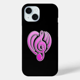 Vibrationen Musikalische Liebe Rosa Herz Musiknote Case-Mate iPhone Hülle