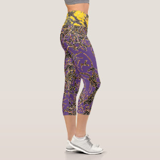 VIBRATIÖSE Capris in LILA/GOLD