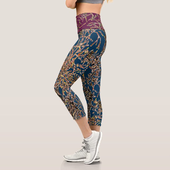 VIBRATIÖSE Capris in PRUSSIANISCHEM BLAU/PLUM (Links)