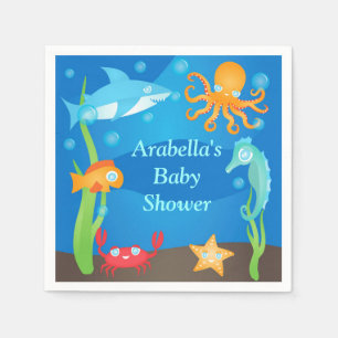 Vibrierend unter der SeeBabyparty-Serviette Serviette