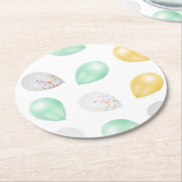 Vibrierende 3D-Balloons Paper-Untersetzer Runder Pappuntersetzer