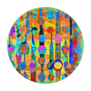 Vibrierende bunte Balls Art Schneidebrett