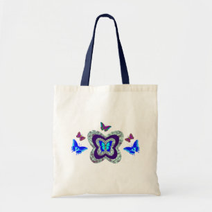 Vibrierende bunte Schmetterlings-Taschen-Tasche Tragetasche