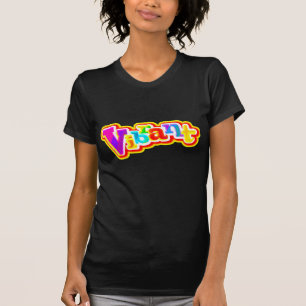 Vibrierende farbenfrohe Grafikdame T-Shirt