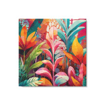 Vibrierende, florale Akrylenkultur - reich, farben