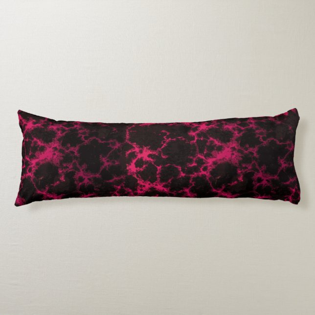 Vibrierende gepunktete rosa und schwarze Flammen Seitenschläferkissen (Vorderseite)