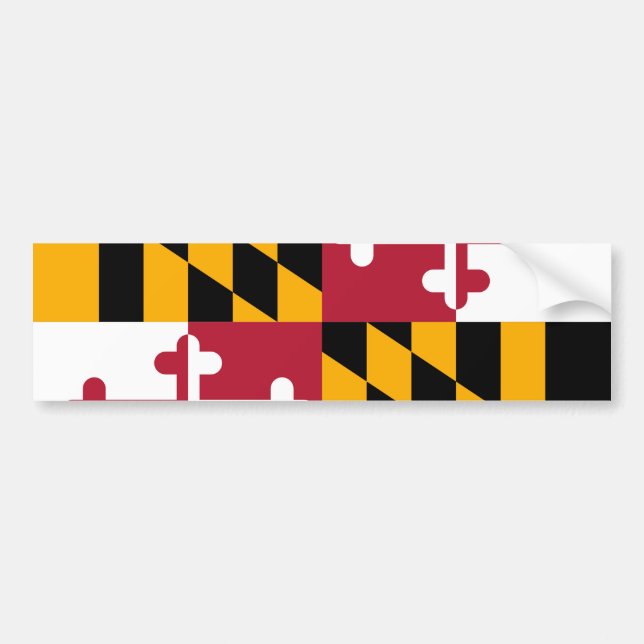 Vibrierende Maryland-Staats-Flagge Autoaufkleber (Vorne)