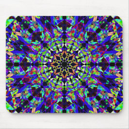 Vibrierende Mosaik-Mandala Mousepad