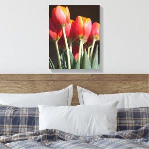 Vibrierende orange Tulpe-Fotografie Leinwanddruck
