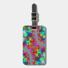 Vibrierende Pfau-Schwänze Gepäckanhänger