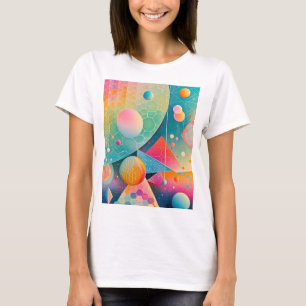 Vibrierende und skurrile abstrakte Kunstwerke, geo T-Shirt