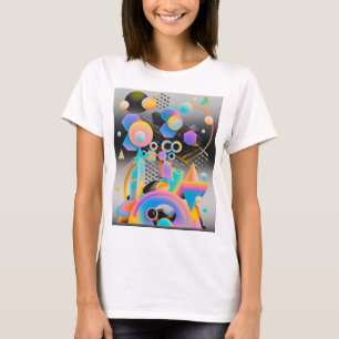 Vibrierende und skurrile abstrakte Kunstwerke, geo T-Shirt