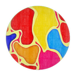 Vibrierende Zellenmuster-Kunst Schneidebrett