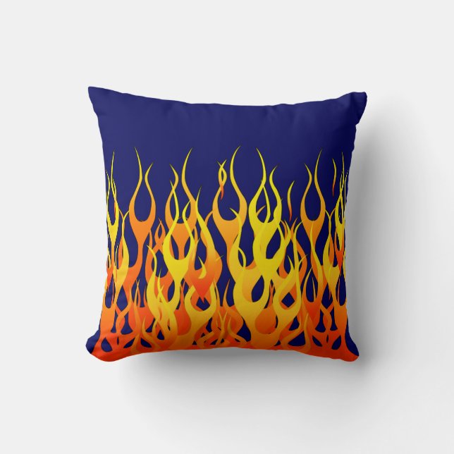 Vibrierender Klassiker, der Flammen auf Kissen (Vorderseite)