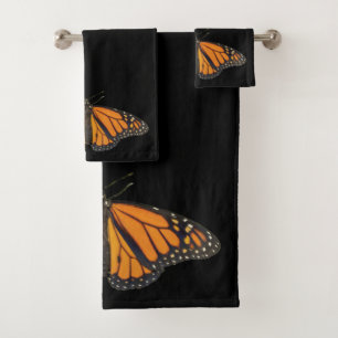 Vibrierender Monarchfalter Wings Fotografie Badhandtuch Set