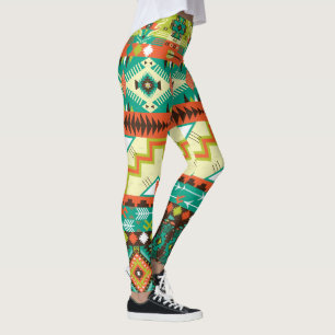 Vibrierender Ureinwohner-Entwurf Leggings