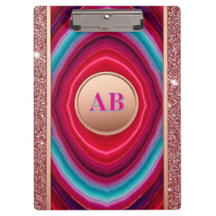 Vibrierendes Abstraktes Agate-Muster mit schlacken Klemmbrett