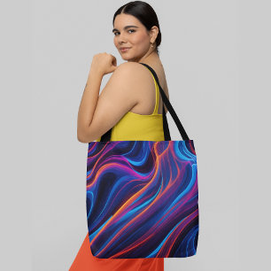 Vibrierendes abstraktes Wellenmuster Tasche