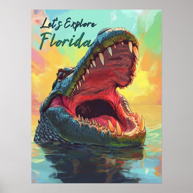Vibrierendes Alligator-Abenteuer in Florida Poster (Vorne)